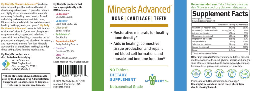 Minerals Advanced - Bone Catilage Teeth
